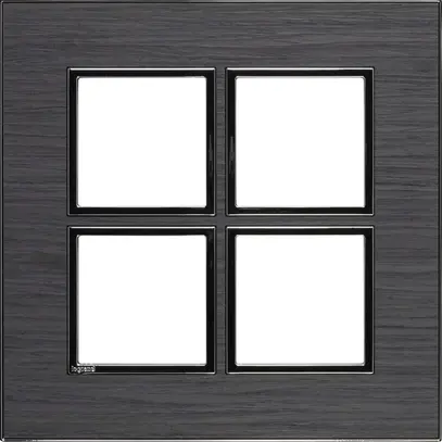En-tête ENC Legrand Arteor 2×2 horizontal et vertical 157×157mm Grey Oak 