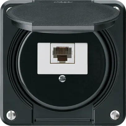 Boîte de raccordement ENC robusto IP55 noir 1×RJ45/u pour combinaison 