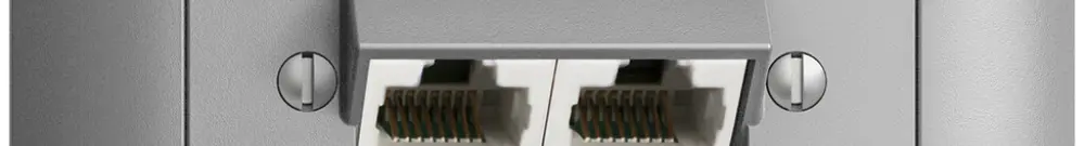 Presa INC 2×RJ45/u 4P sep. EDIZIOdue silver ITplus 