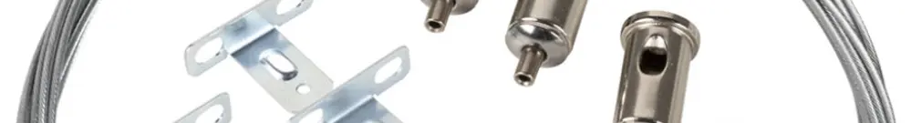 Kit de suspension à corde SLV PANEL C acier 1500mm argent 