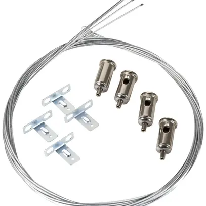 Kit de suspension à corde SLV PANEL C acier 1500mm argent 