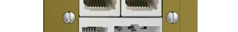 Scatola INC T+T/2×RJ45/RJ11/u ADSL ITplus EDIZIOdue olive 