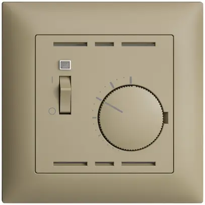 Thermostat d'ambiance ENC EDIZIOdue sand, avec interrupteur 