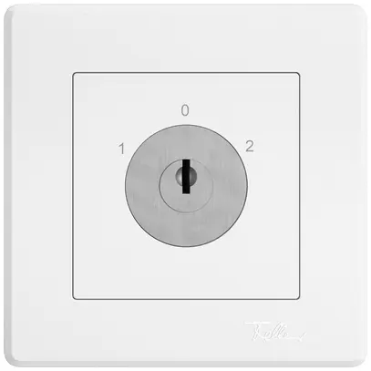 Interrupteur à clé ENC EDIZIO.liv a.KABA 1007F/5000 cont.sép.1P 1-0-2 p=67mm bc 