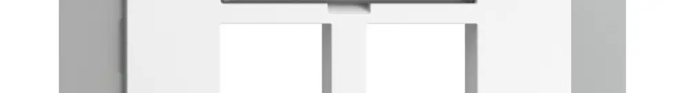 UP-Montageset EDIZIOdue FM, Geradeauslass, für 2×Keystone, weiss 