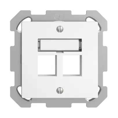UP-Montageset EDIZIOdue FM, Geradeauslass, für 2×Keystone, weiss 