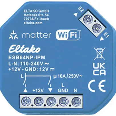 Actionneur de jalousie RF INC Eltako ESB64NP-IPM matter 1×10A 2000W AC 2×entr 