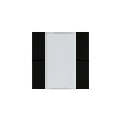 Faccia pulsante Hager basico KNX quadruplo nero 45×45mm 
