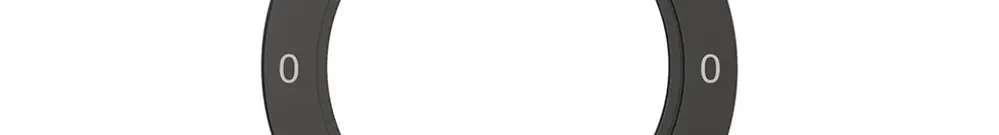 Kennscheibe NEVO, f.Drehschalter, 0-Giorno-0-Notte, schwarz 