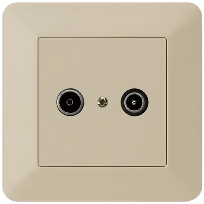 Presa di passaggio INC kallysto.trend R/TV 14dB beige 