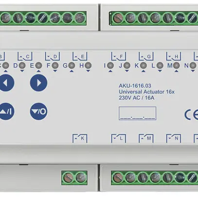 Actionneur-commutateur KNX AMD MDT AKU-1616.03 16-can 16A 230VAC 8UM 