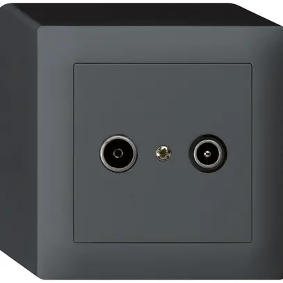 AP-Antennendose kallysto R/TV 23dB Durchgangsdose anthrazit 