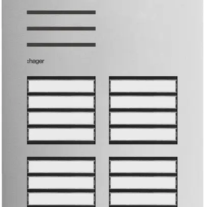 Postazione audio esterna Hager elcom.one 2-fili per 16appartamenti ac-pr 