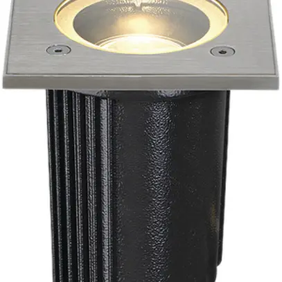 Luminaire de sol INC SLV DASAR EXACT, GU10 35W carré IP67 acier fin 