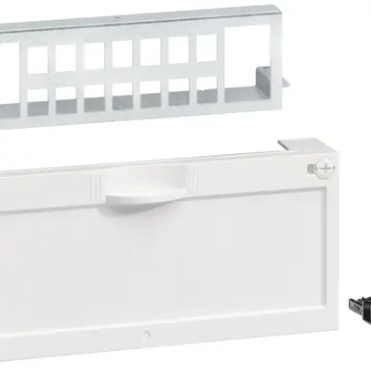 Pannello patch Hager Keystone 14×RJ45 con copertura per FLF tipo13 grd.I 