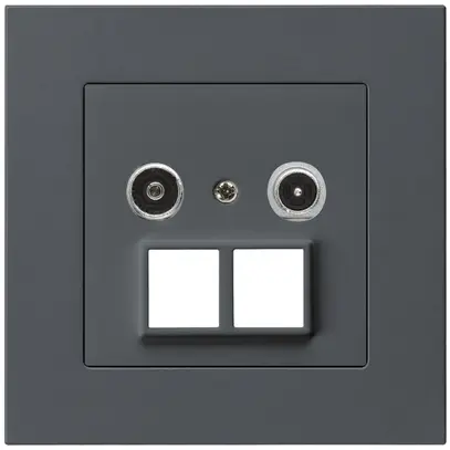 Prise multimédia ENC kallysto.pro R/TV 14dB 2GHz anthracite 