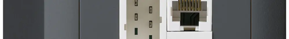 Scatola AP kallysto 1×RJ45u+1×TT83 antracite 