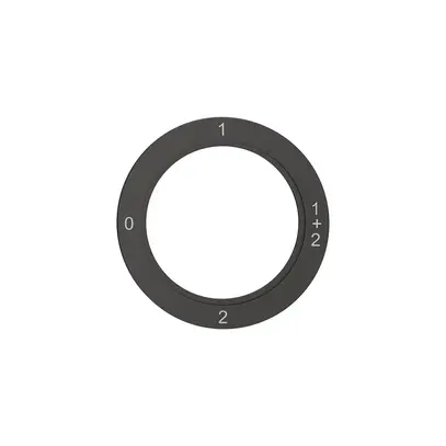 Disque indicateur NEVO, p.interrupteur rotatif, 0-1-1+2-2, noir 