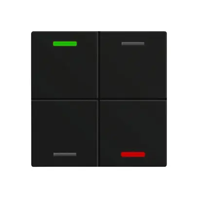 EB-Taster KNX RGBW MDT BE-TAL60T416.01 4T/4B Temp.schwarz matt "neutral" 