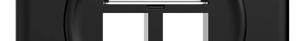UP-Montageset Sdue, Geradeauslass für 2×Keystone schwarz 