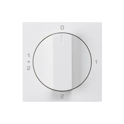 Inserto per interruttore rotativo kallysto 1/1L bianco con manopola 