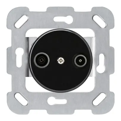Inserto per presa di passaggio INC basico TV-R 23dB presa passaggio placca nero 