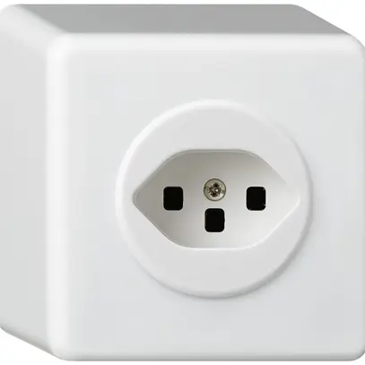 Prise AP basico type 23 blanc bornes à enf. 