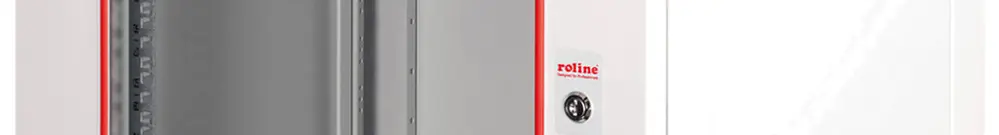 Coffret mural 19" ROLINE Basic Plus 600×645×450mm 12UH 1×porte acier gris 