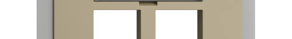 Kit montaggio INS EDIZIOdue FM.TE, uscita dritta, per 2×Keystone, sand 