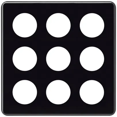 Placca di copertura basico 3×3 9×43mm nero 