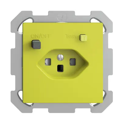 Presa INC EDIZIOdue T23 FI 30mA FM, shutter lemon 