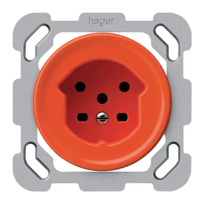 Presa INC origin 1×tipo 15 10A 230V 77×77mm arancione 
