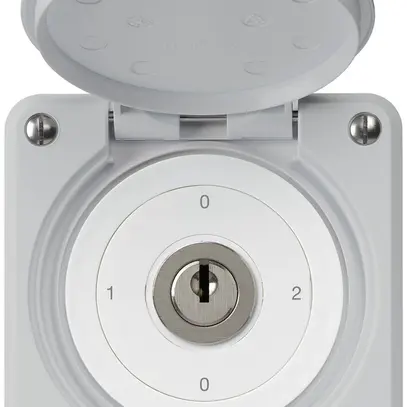 Interrupteur à clé ENC robusto IP55 avec clapet S2/1P gris 