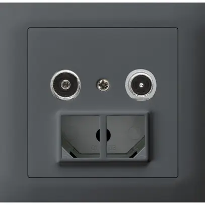 Prise multimédia INC kallysto R-TV montage T, 23dB, 2GHz anthracite 