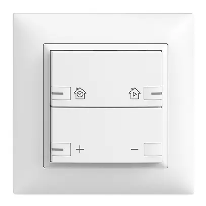 Set frontale INC EDIZIOdue zepAIR variatore con designazione, con LED bianco 