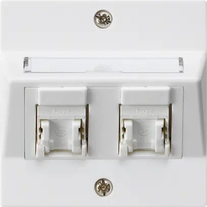 Prise ENC kallysto A cat.5e 2RJ45/u blanc 