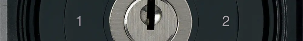 UP-Schlüsselschalter robusto IP55 mit Klappdeckel S2/1P schwarz für Kombination 