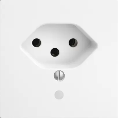 Steckdose EDIZIOdue T13 weiss mit LED grün 