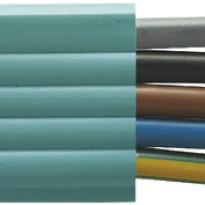 Cavo piatto Woertz Power 5×2.5mm² PVC verde Eca Una lunghezza