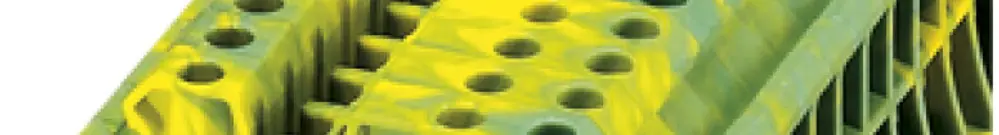 Morsetto di passaggio e di prote PX UT 4-TWIN-PE verde/giallo 
