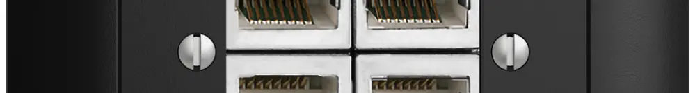 Prise ENC 4×RJ45/s 4P sép.no, EDIZIOdue ITplus 