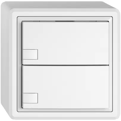 Poussoir KNX RGB AP EDIZIO.liv SNAPFIX® capteur temp.s.LED 2× comm.1T bc 