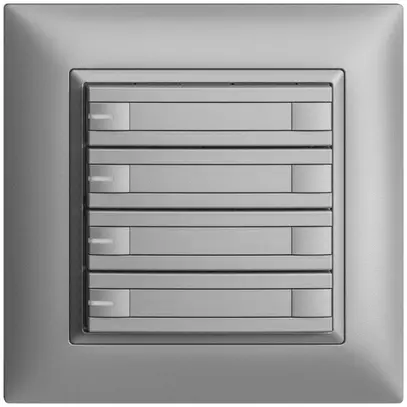 Poussoir ENC KNX 4× EDIZIOdue silver RGB avec LED avec insert papier 