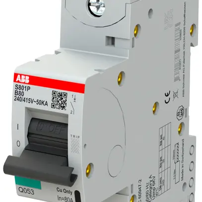 Disjoncteur ABB S801P-B80 1P 230V B-80A 50kA 1.5UM 