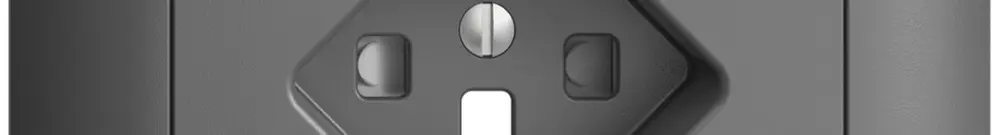 Kit frontale EDIZIOdue per presa FI FMI, T23, shutter, grigio scuro 