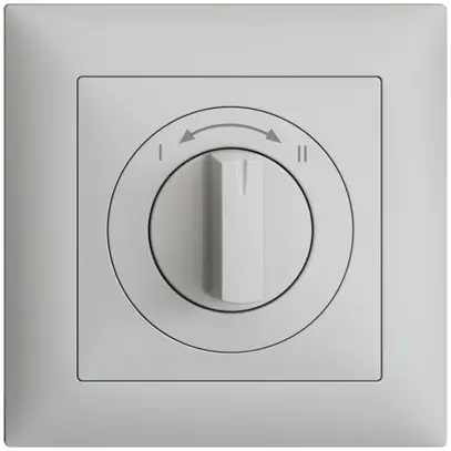 Kit frontale EDIZIOdue I<->II grigio chiaro 88×88mm per pulsante girevole 