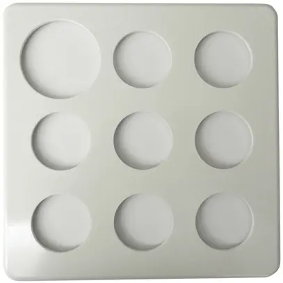 Abdeckplatte 3×3 Gr.I ohne Bohrung weiss 