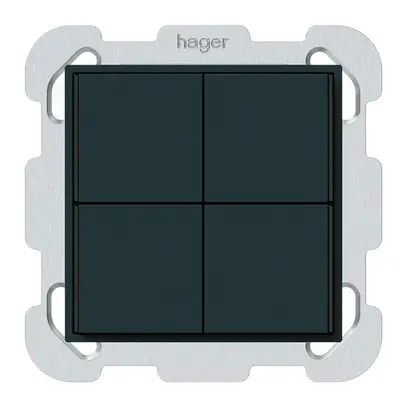 Pulsante KNX INC KAL 4×tasti 4×punti azionamento LED nero 