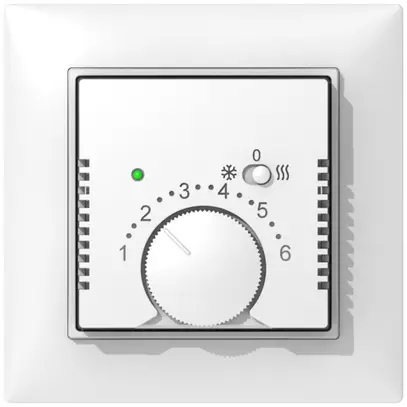Termostato ambiente INC ABB SIDUS B riscald./raffred.c.interrut., bianco lucido 