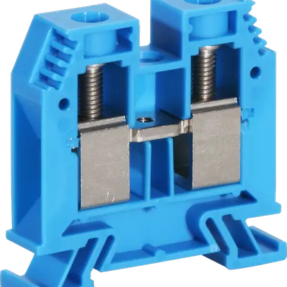 Durchgangs-Reihenklemme Woertz 16…35mm² 125A 1000V Schraubanschluss 2×1 TH35 bl 